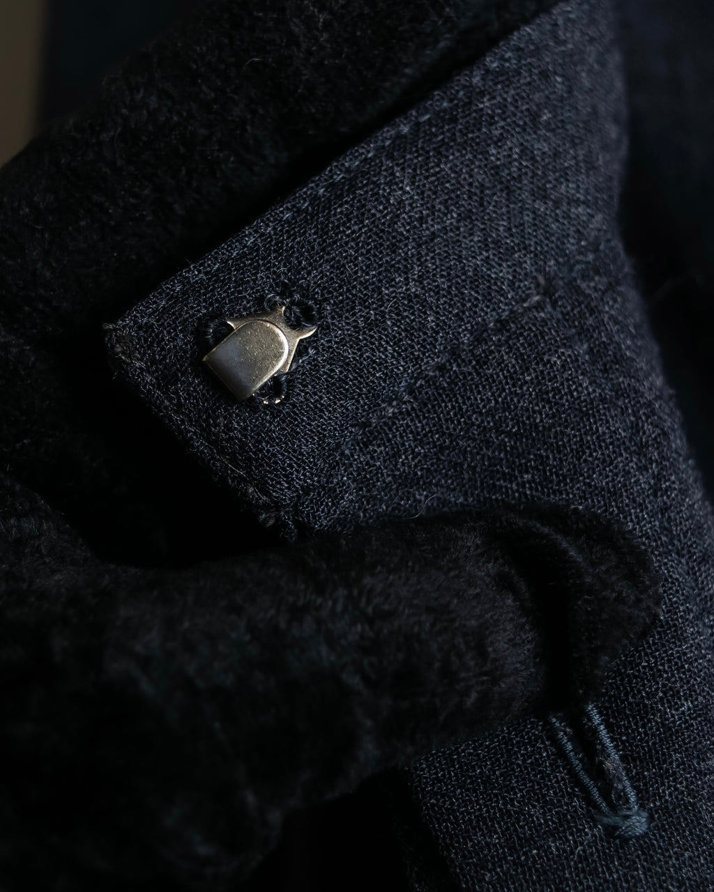 "Christian Dior" Front button design flare wool skirt