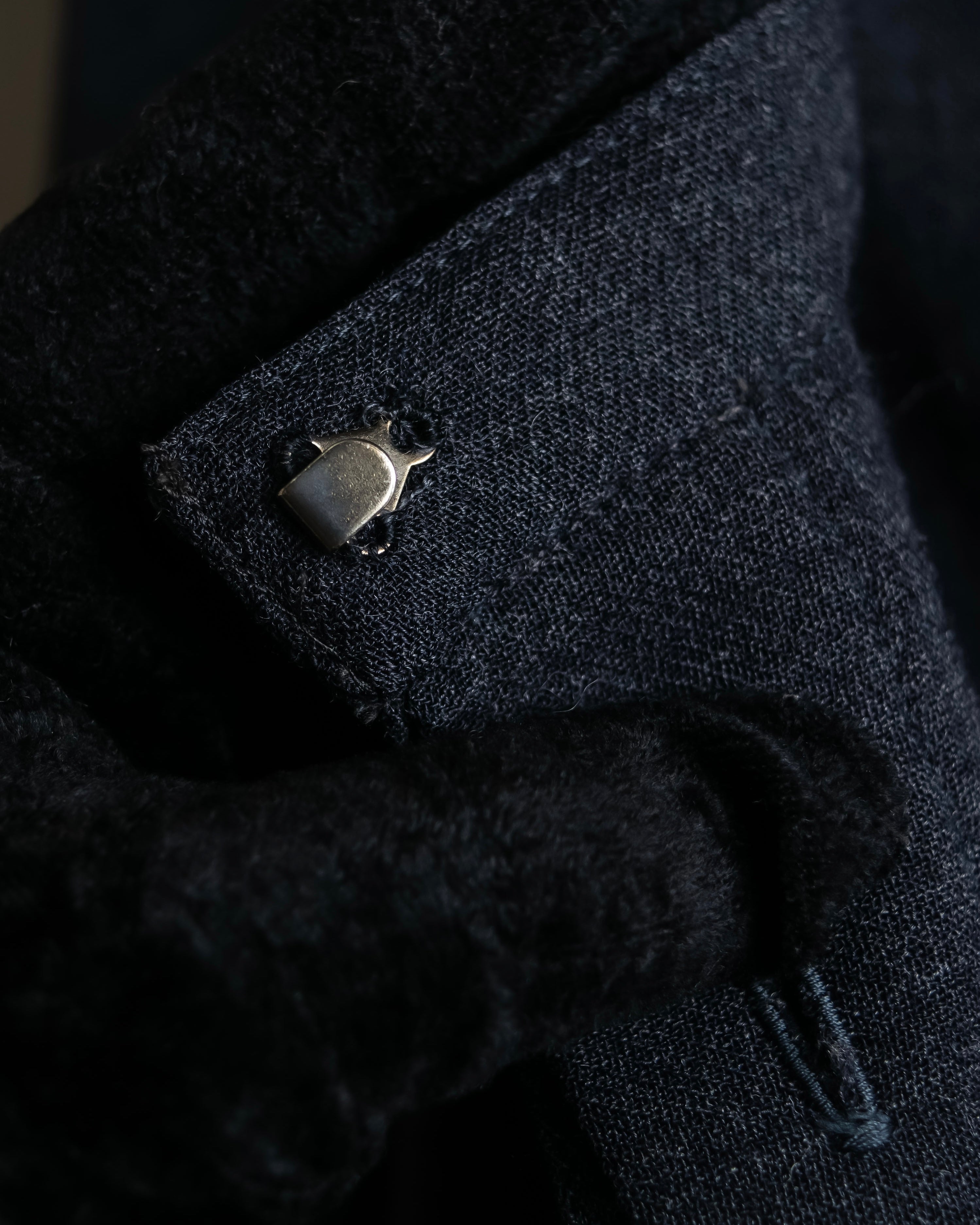 "Christian Dior" Front button design flare wool skirt