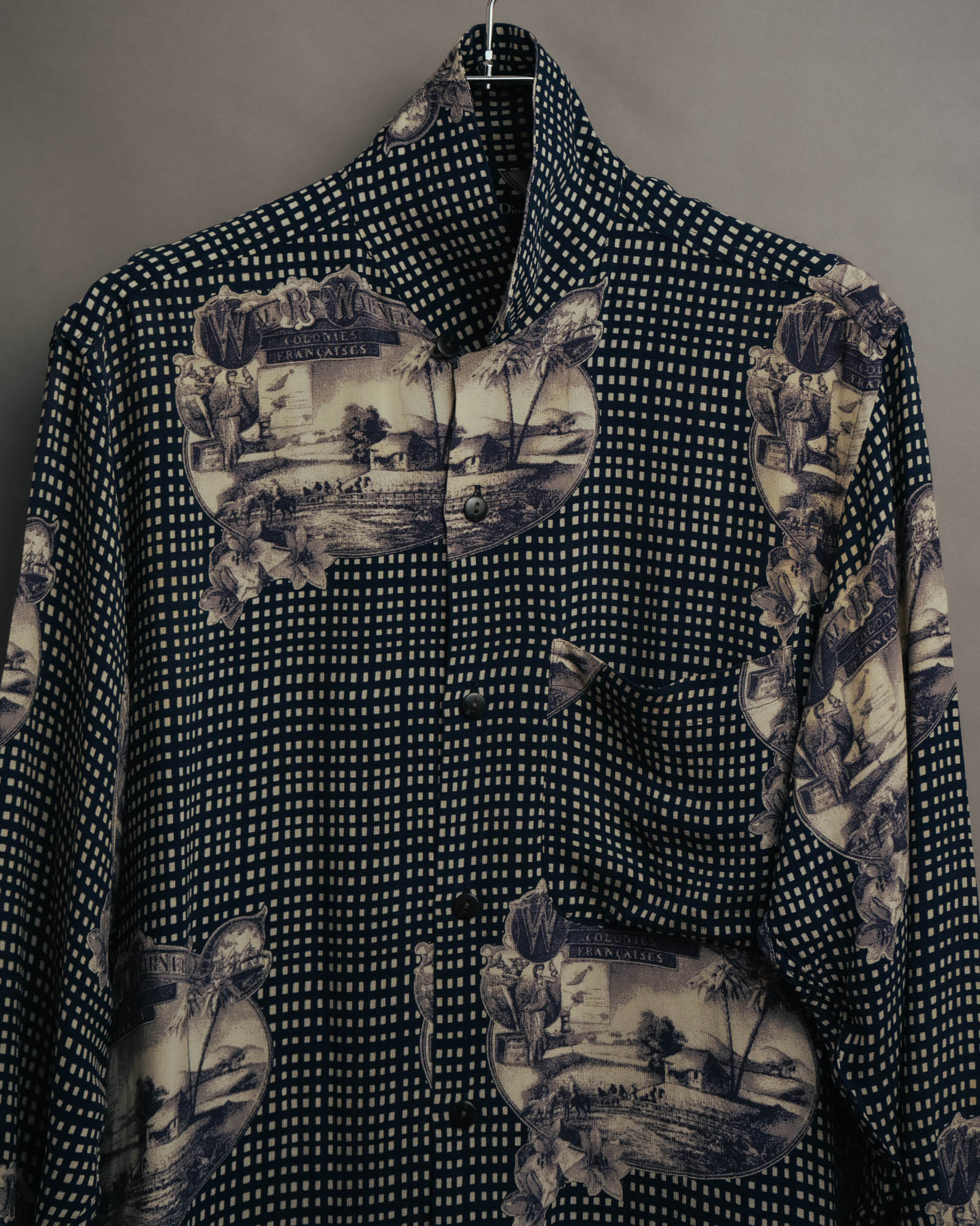 –SPECIAL– “Christian Dior” 80’s-90’s archival toile print shirt