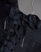 "US navy inspired lace back wide sailor pants"