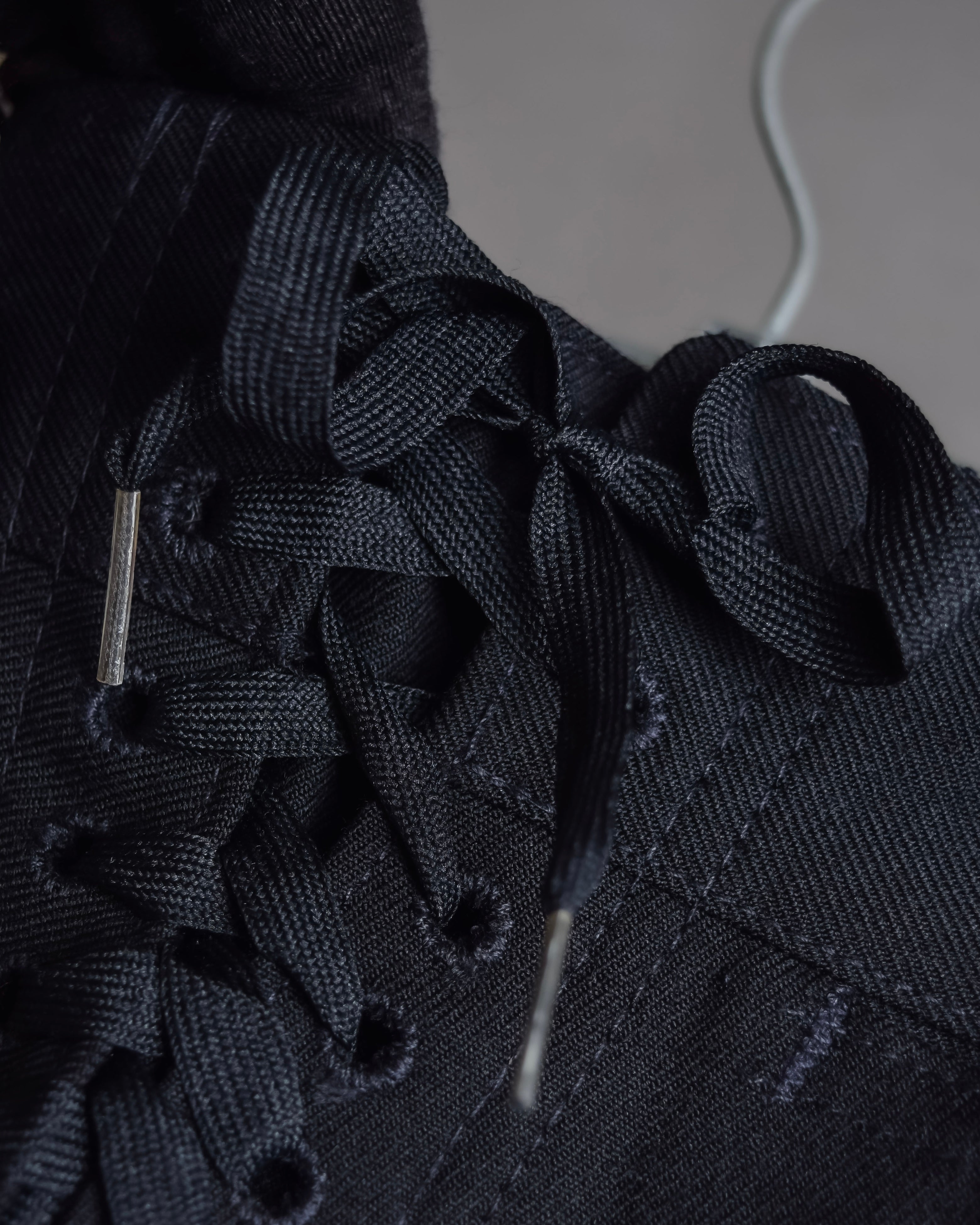 "US navy inspired lace back wide sailor pants"