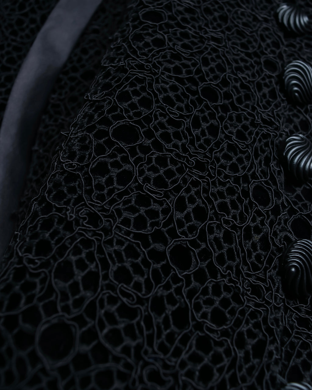 "JEAN-LOUIS SCHERRER" Lace frill design ribbon attached jacket