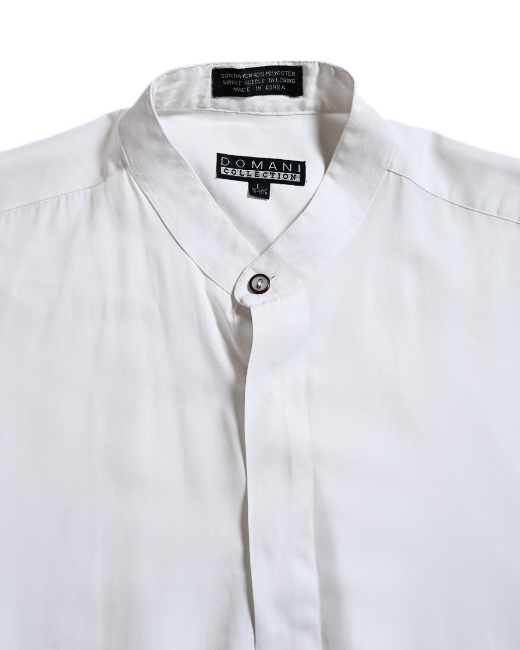 VINTAGE/ Band Collar Oversized Drape Shirt