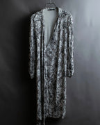 "GUCCI" Monotone floral print wrap dress