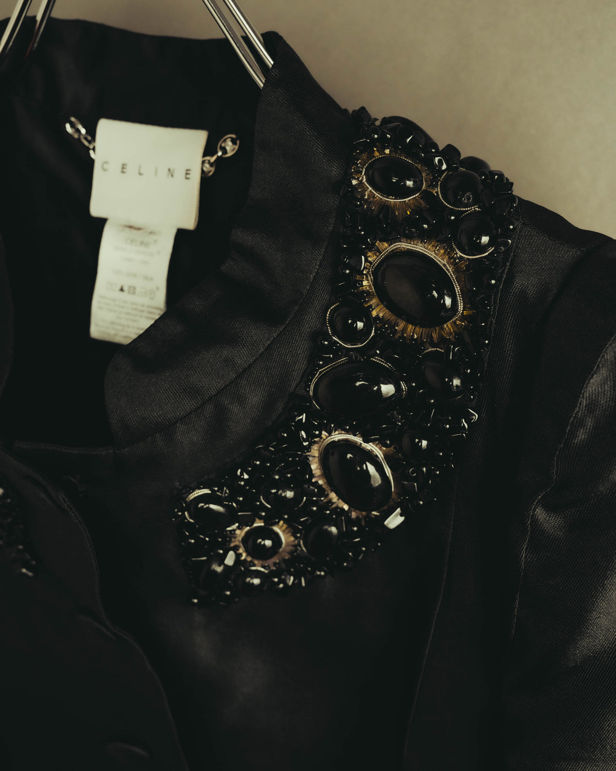 "CELINE" 00's Embellished silk coat