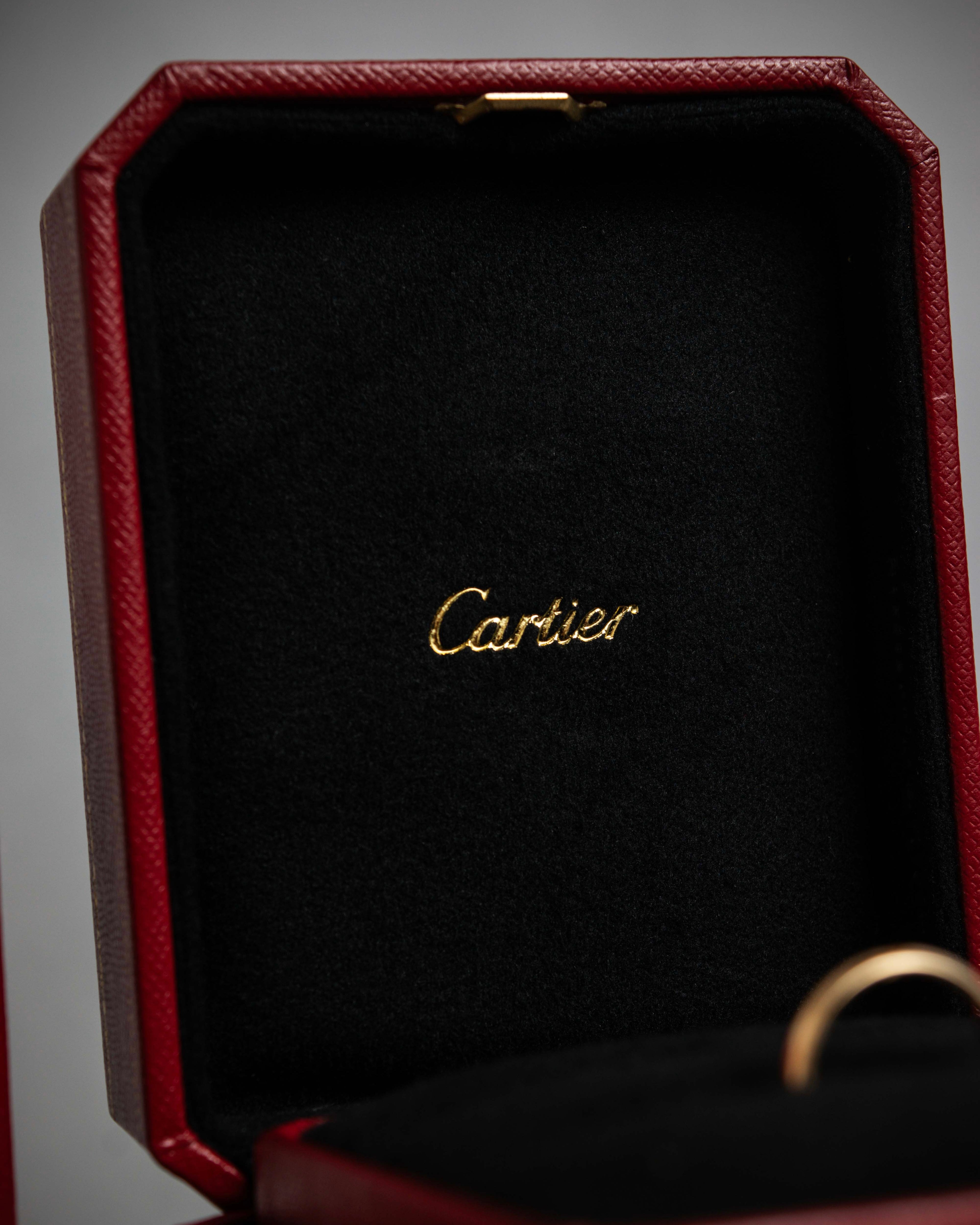 "Cartier" Band 1PD PG AU750 diamond ring