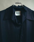 -SPECIAL- "Jil Sander" 2023 Elegant rayon skipper mock-neck shift dress