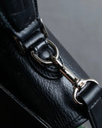 "BURBERRYS" Metal fittings design grain leather 2way bag