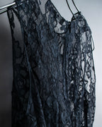 "D&amp;G" Botanical pattern lace shift dress