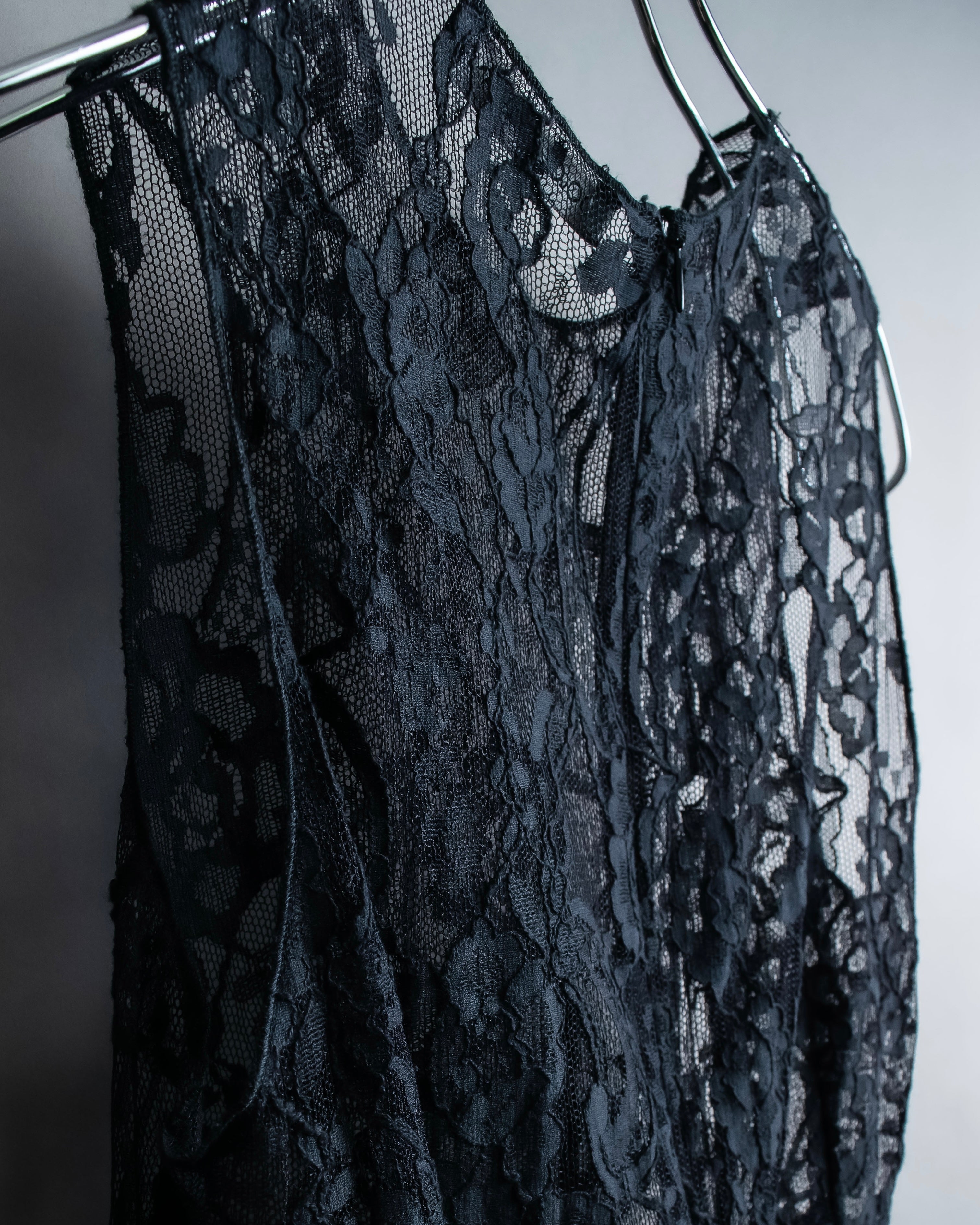 "D&amp;G" Botanical pattern lace shift dress