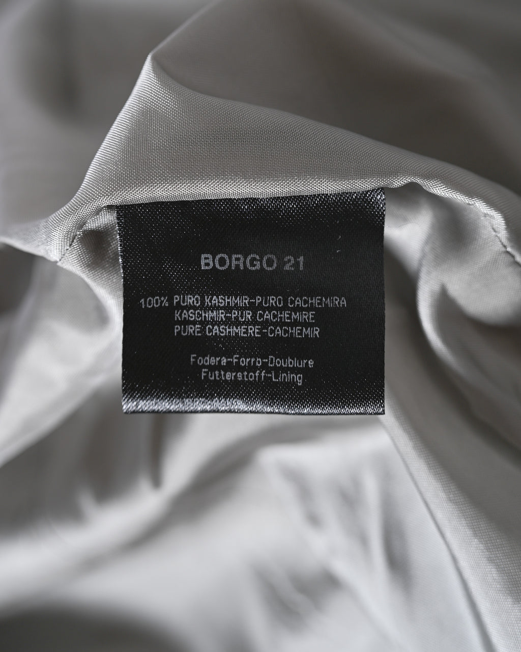 GIORGIO ARMANI/ Pure Cashmere Herringbone Oversized Tailored Jacket Gray