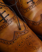 "Christian Louboutin" Brogue detail wingtip leather shoes