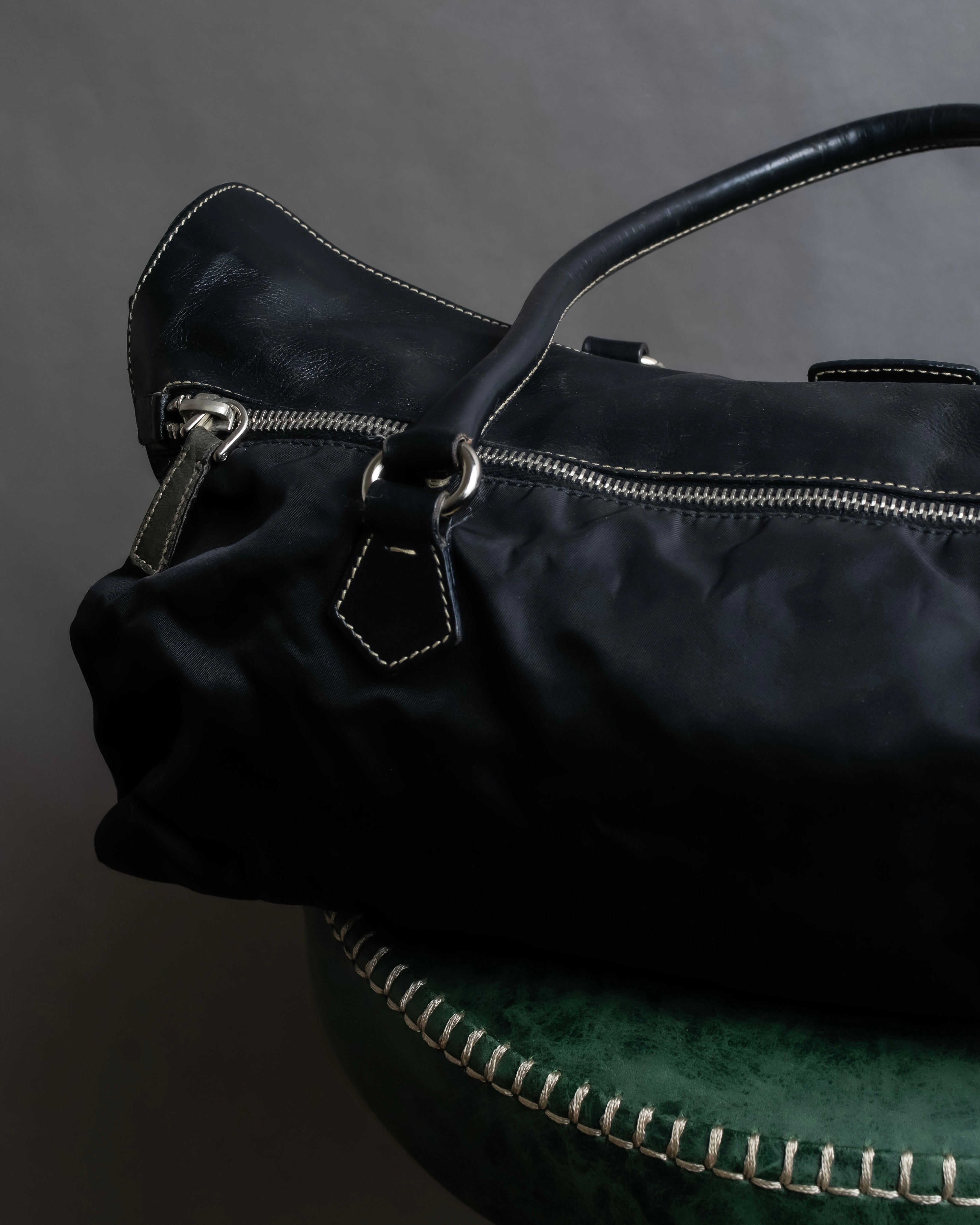 "PRADA" Nylon leather combination one shoulder bag