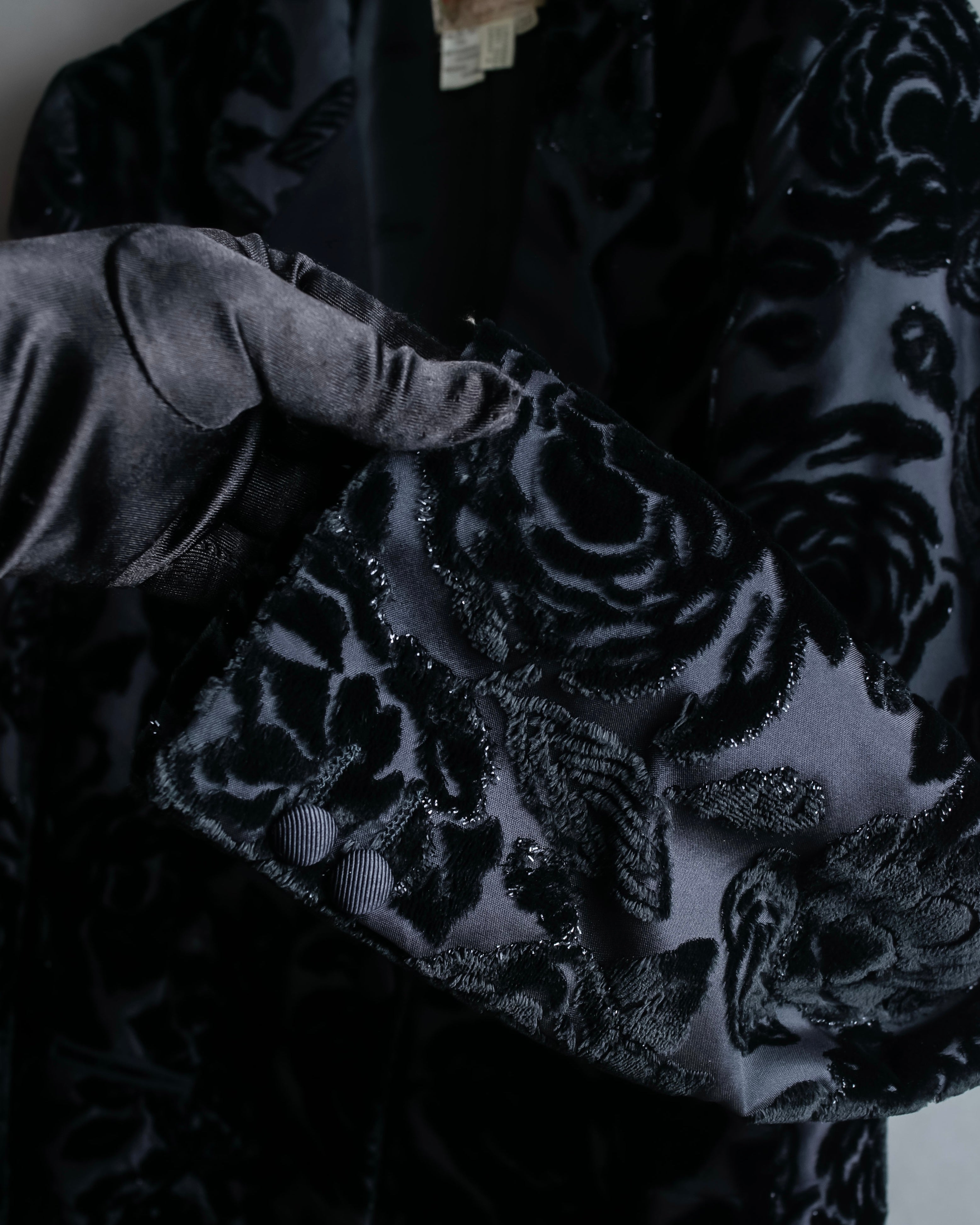 "GUCCI" Floral patterned lamé tailored jacket"