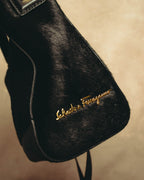 "Salvatore Ferragamo" 90's-00's Textured calf hair shoulder bag