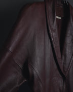 "LOEWE" 80’s-90’s nappa leather shawl-collar jacket