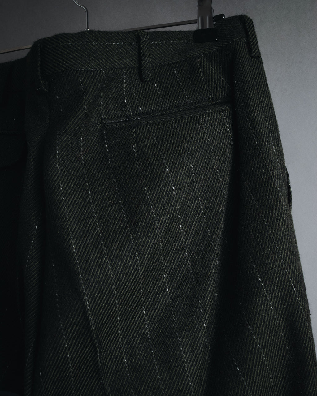 "Yves Saint Laurent diffusion hommes" 80’s-90’s structured glitter pinstripe wool suit set-up