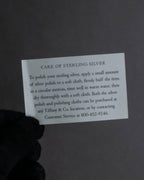 "Tiffany&Co" Double loving heart design silver ring