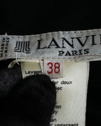 "LANVIN" Asymmetrical shoulder button design long dress
