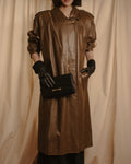 -SPECIAL- "LOEWE" 80’s Military detail stencil leather coat