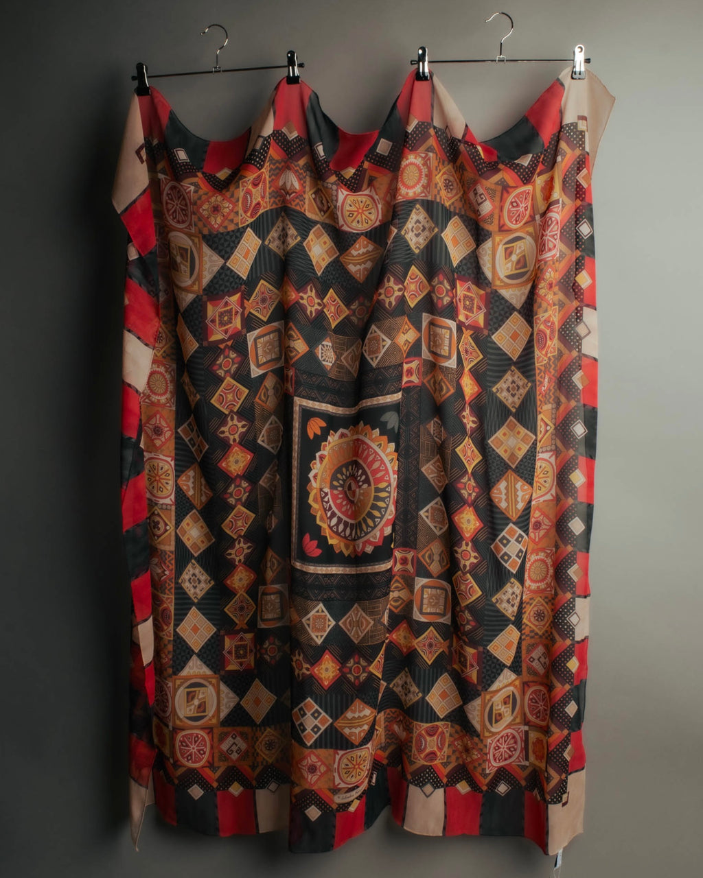 "Salvatore Ferragamo" 2010's Geometric tribal print silk scarf