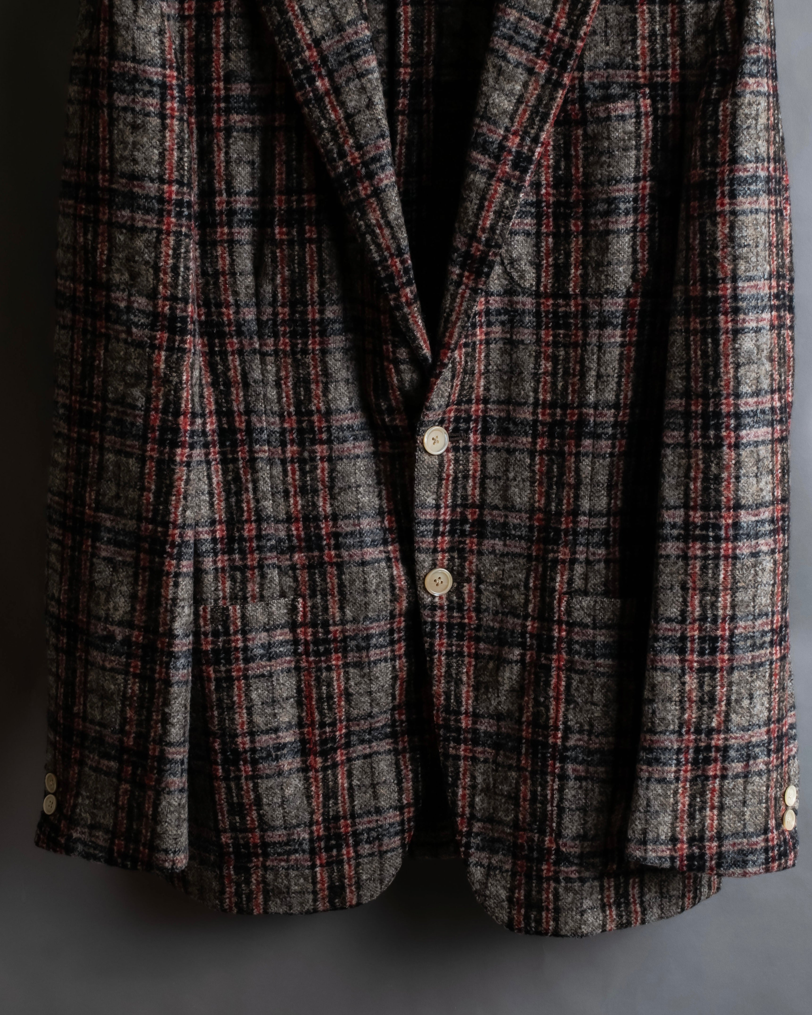 "Ernesto" Multicolor checked tailored jacket