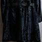 "EMPORIO ARMANI"  Leather belted design velour mid length gown coat