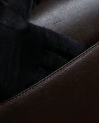 "BURBERRY" Metal belt design embossed PVC briefcase