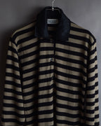 "GIANFRANCO FERRE" Striped contrast collar knit polo
