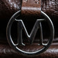 "Max Mara" Silver accents diamond shaped stitching leather boston bag