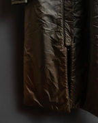 "FENDI JEANS" Hood design belted gradation color long nylon down coat