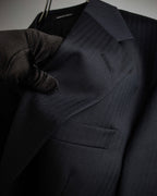 "YVES SAINT LAURENT" Classical tailoring shadow stripe pattern set up