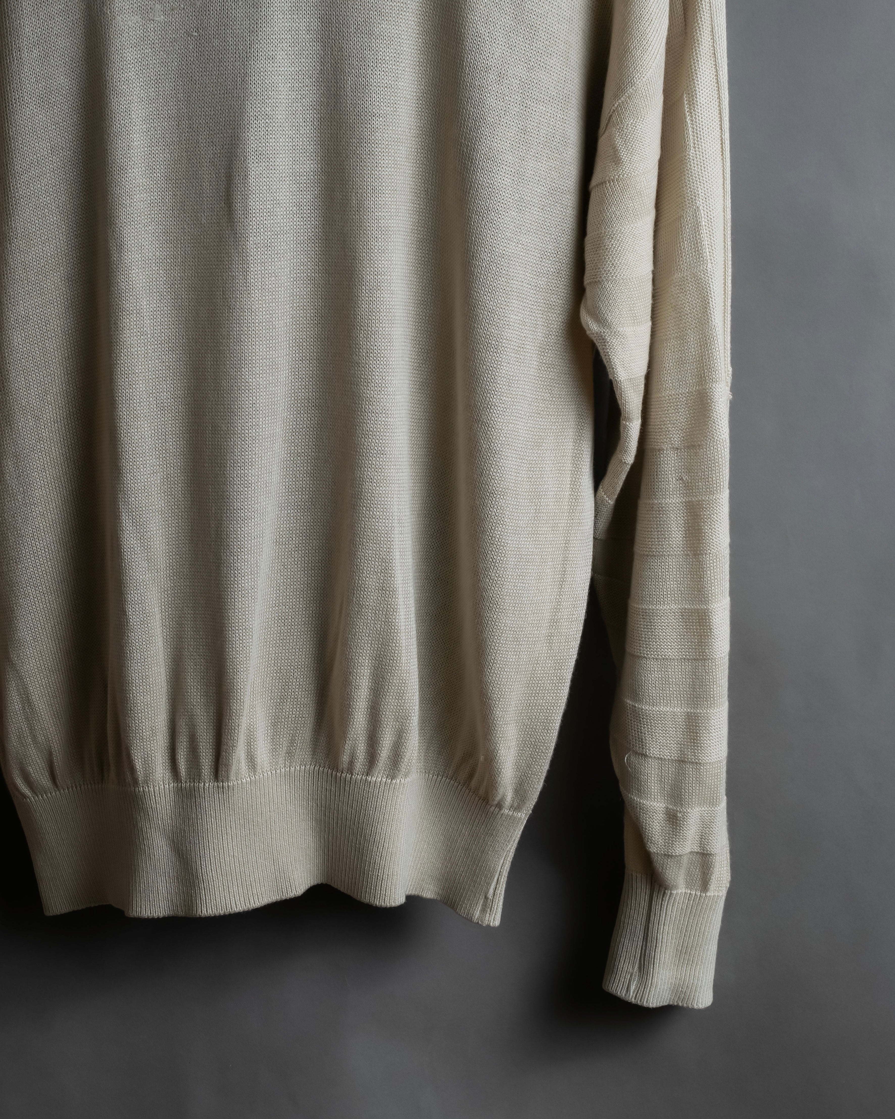 "BALENCIAGA" Diamond pattern argyle twill crew neck knit