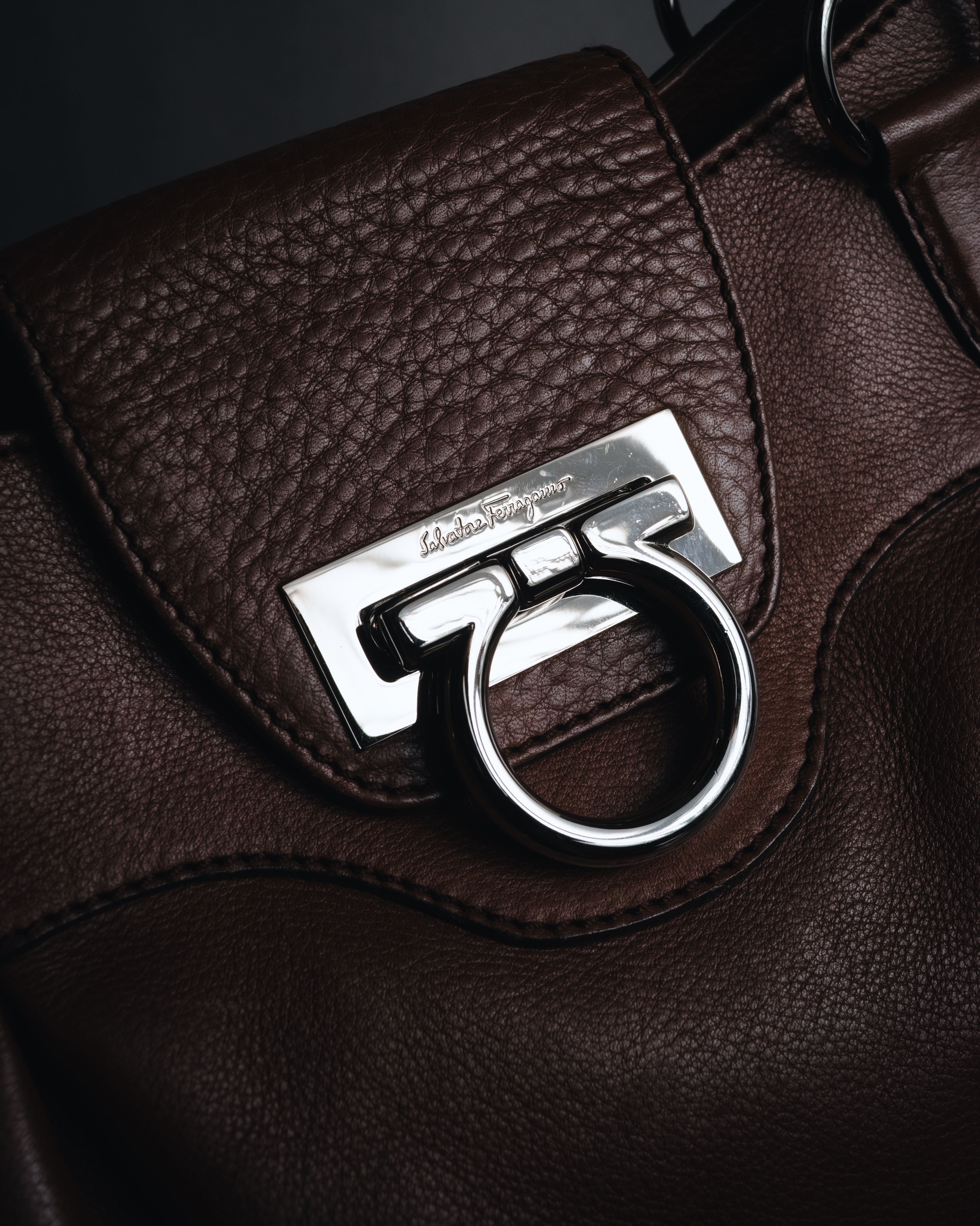 "Salvatore Ferragamo" 00’s Soft gathered gancini top-handle bag