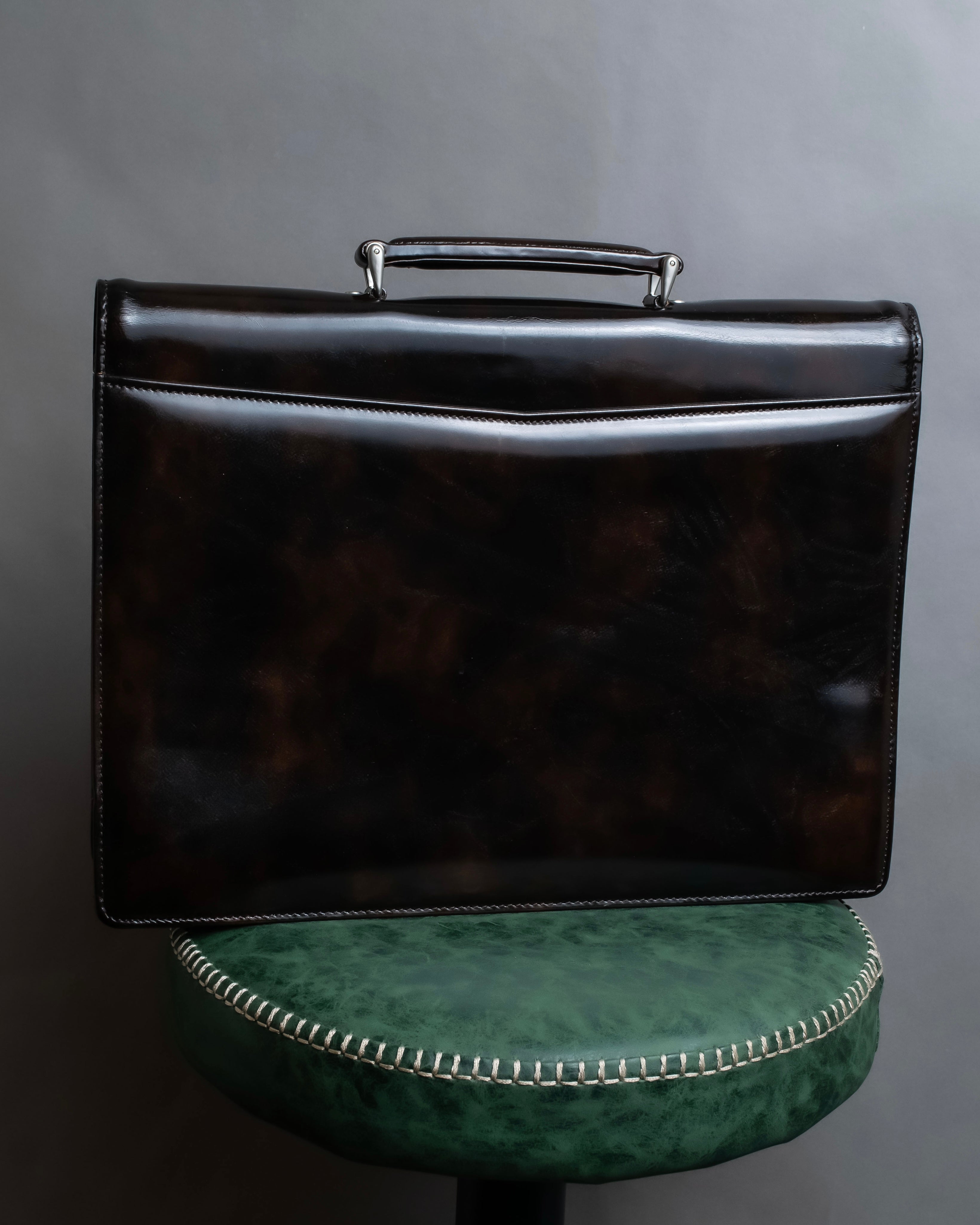 "BALENCIAGA" Patine leather briefcase bag