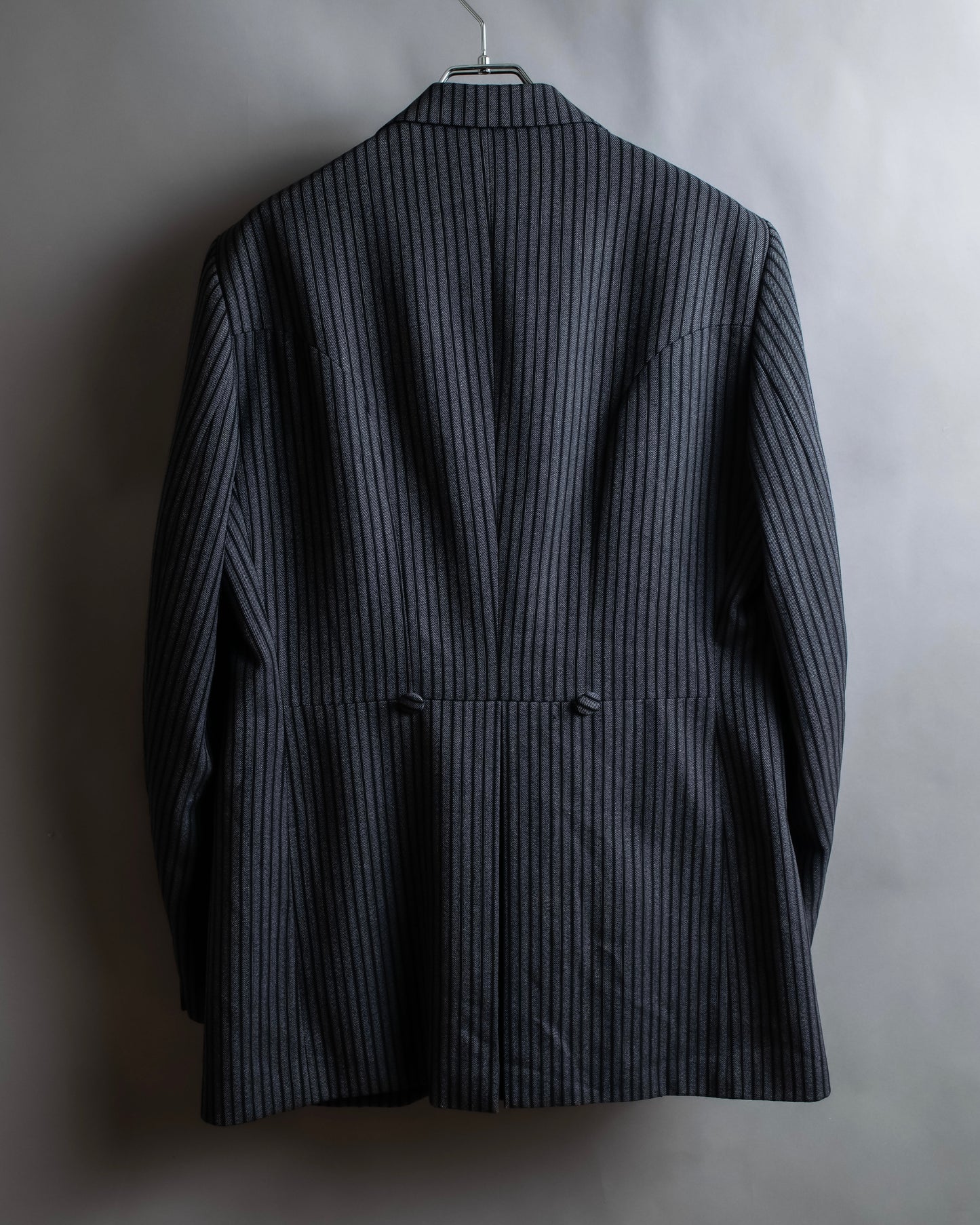 "Vintage striped three button tailored jacket"