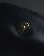 "Salvatore Ferragamo" 90’s Jewelry gold chain design leather bag