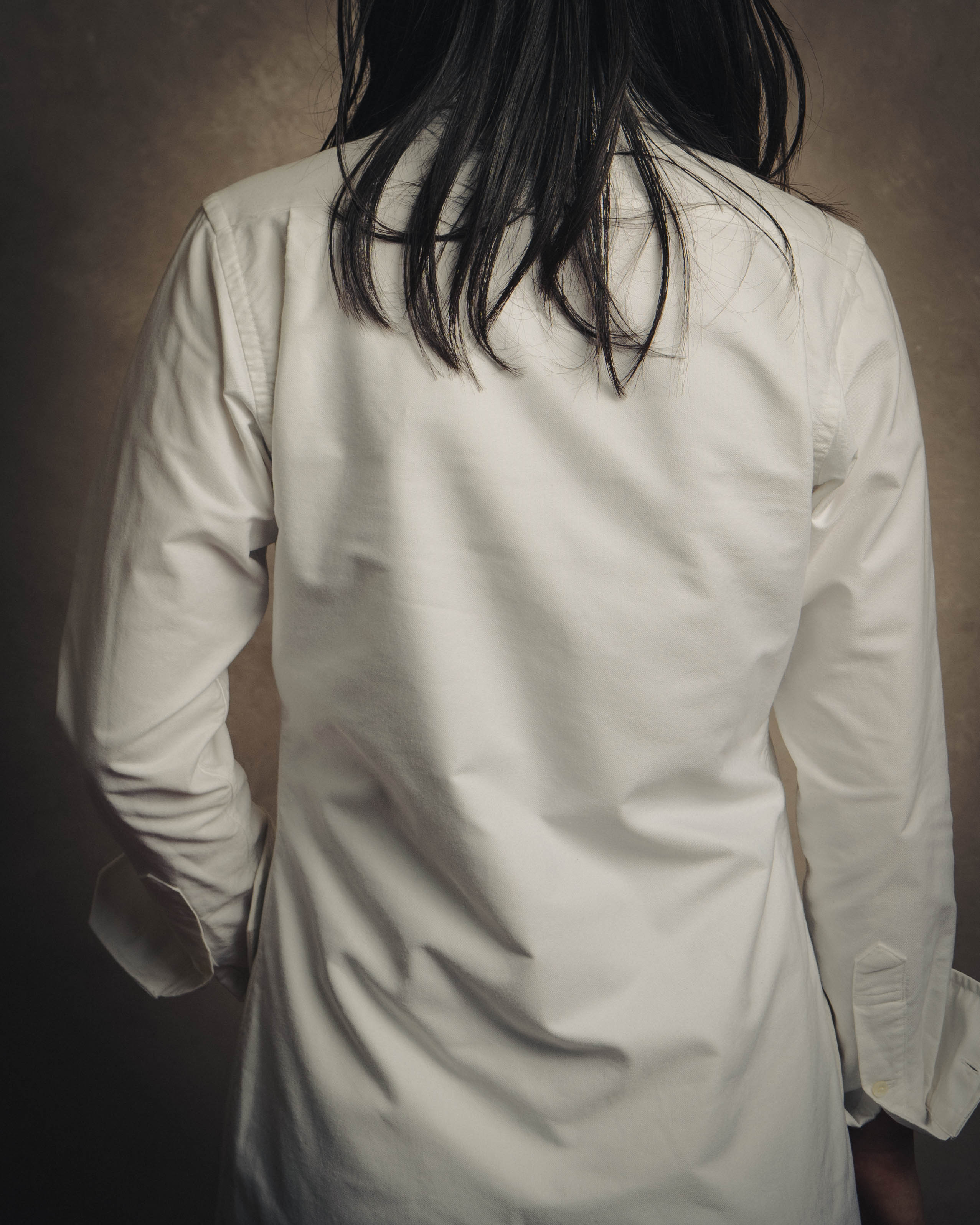 -SPECIAL- “THOM BROWNE” 2010’s tricolor grosgrain oxford shirt dress