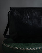 "YVES SAINT LAURENT" 80's-90's Logo engraved tassel detail bag