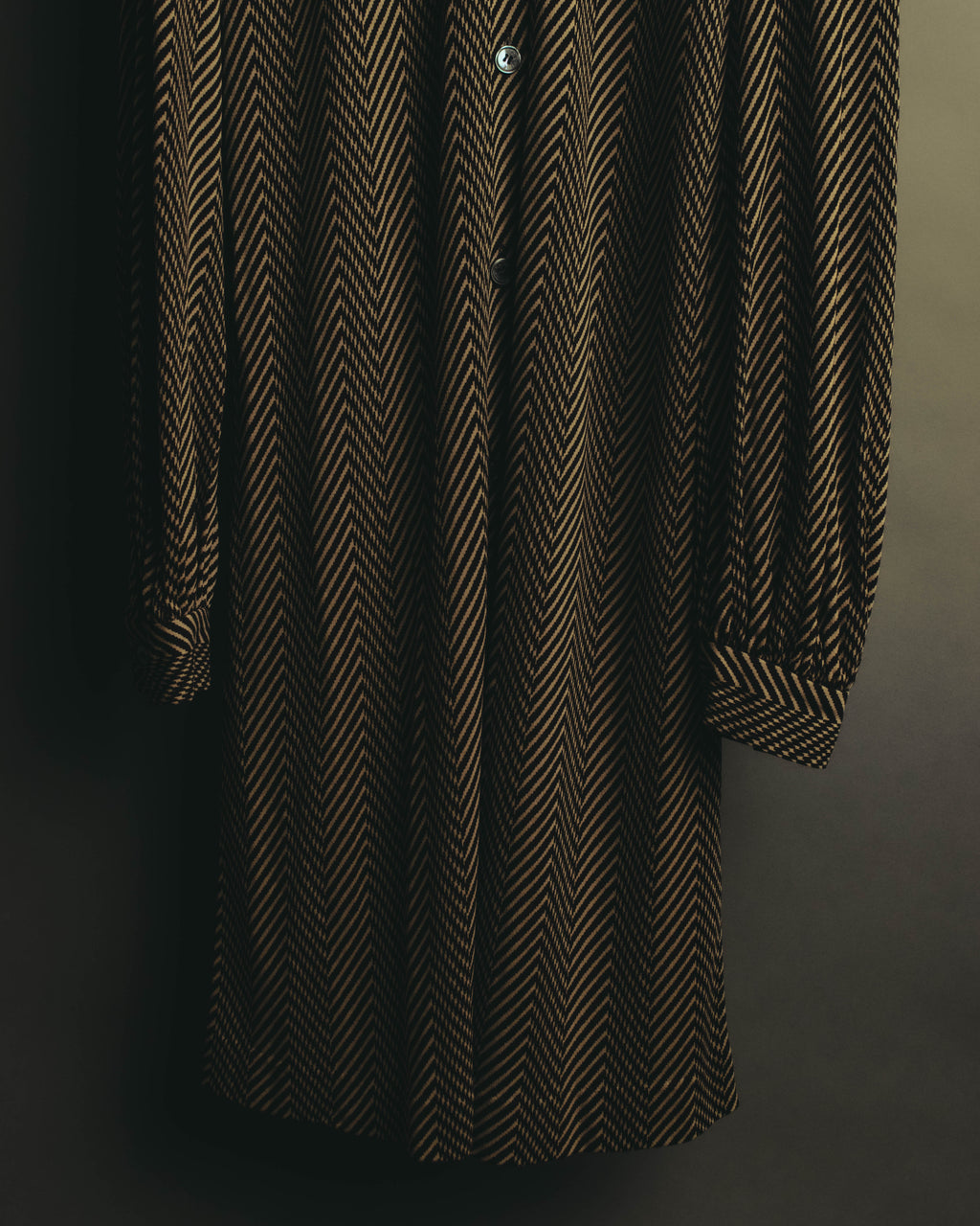 “CELINE” 90’s-00’s Chevron patterned long shirt dress