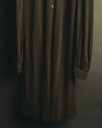 “CELINE” 90’s-00’s Chevron patterned long shirt dress