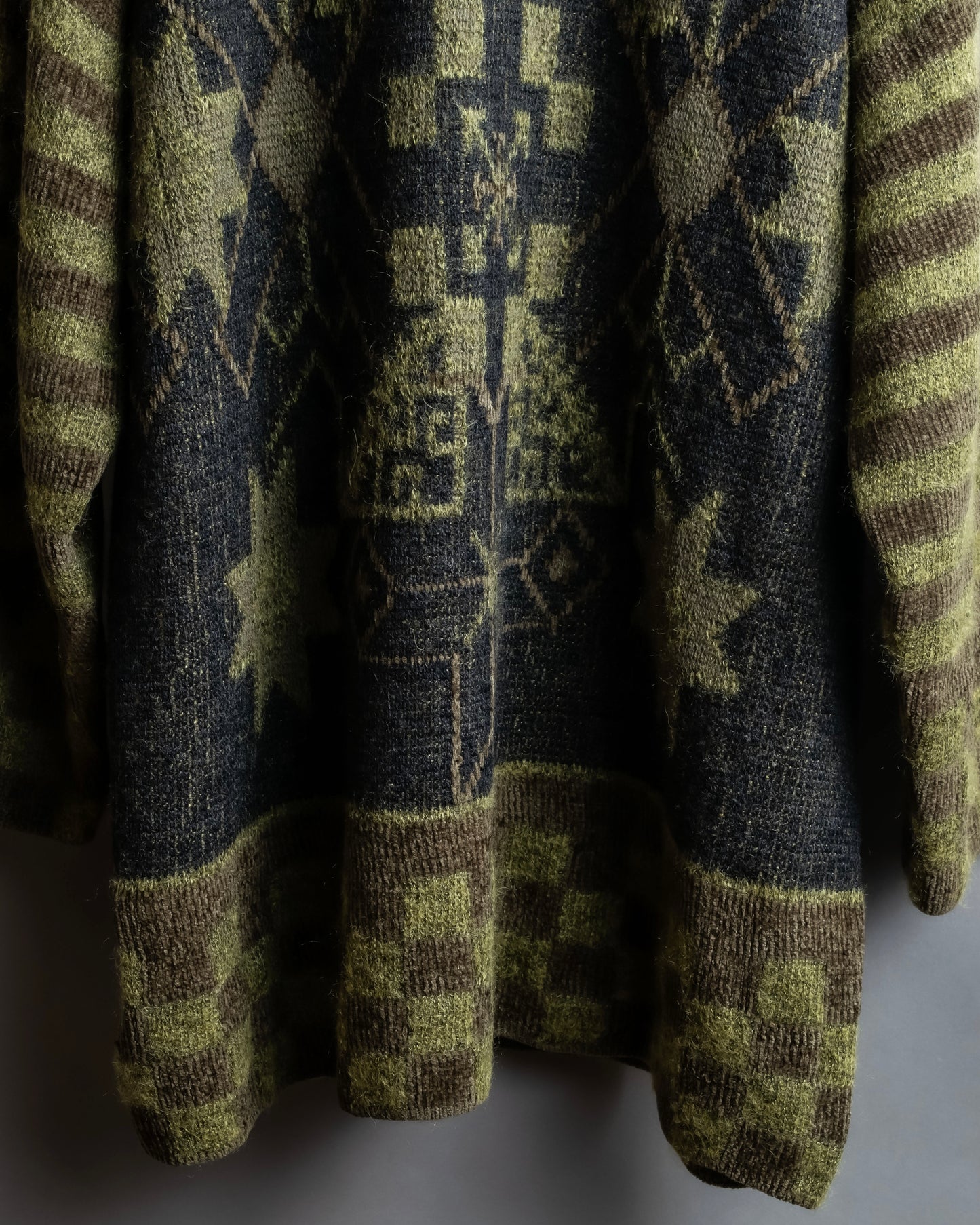 "FENDI" Artistic all over print oversized turtleneck knit