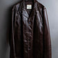 "Vintage 100% cow leather oversized tailored jacket"