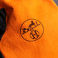 "HERMES" H motif design suede leather gloves