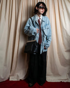 "GIORGIO ARMANI" Wave pattern silk necktie