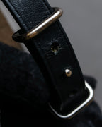 "HERMES" Layered design leather belt