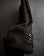 "ARMANI COLLEZIONI" Sharp peak lapel 100% cashmere tailored jacket