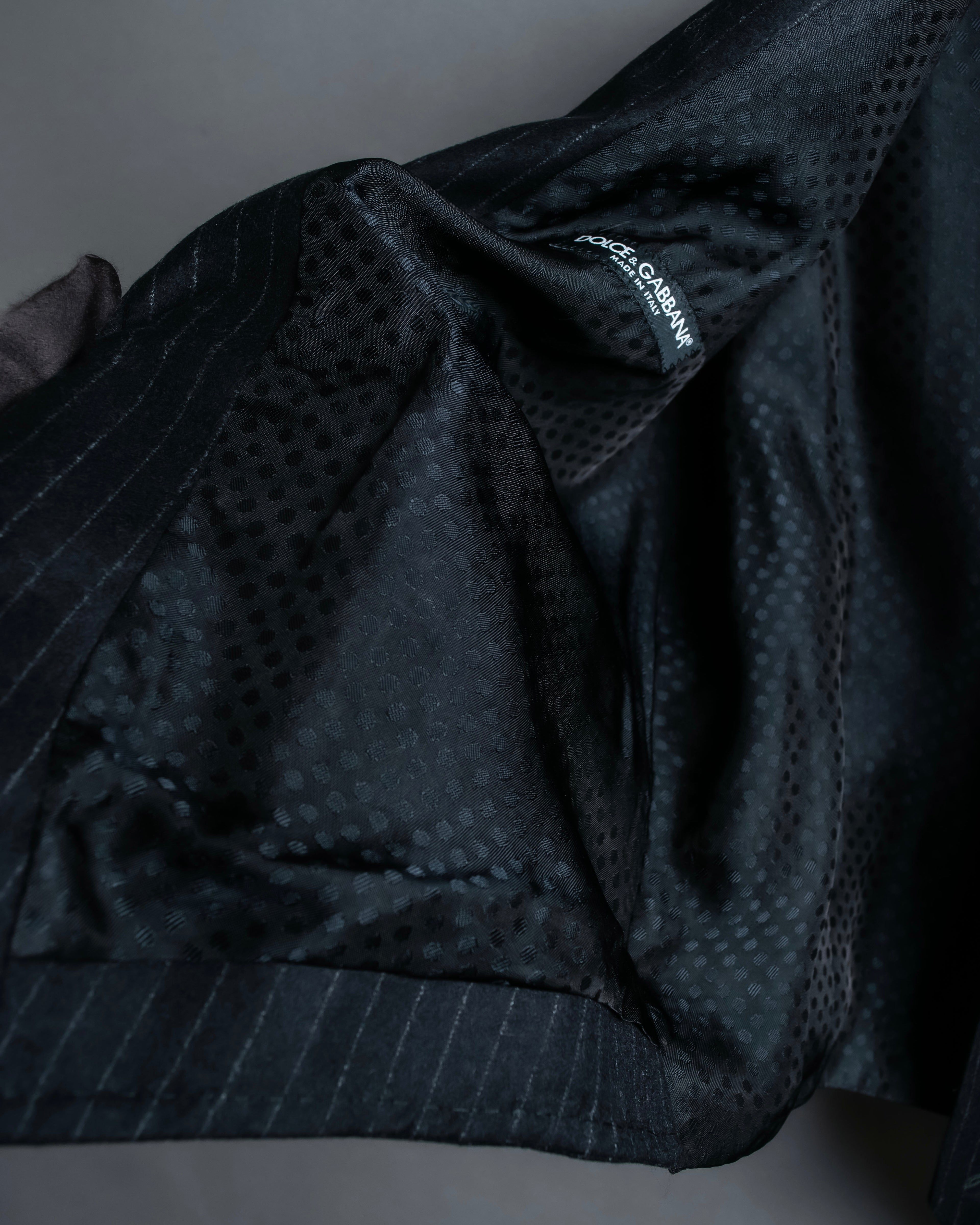 "DOLCE & GABBANA" Pattern switching peak lapel gilet