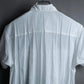 "ISSEY MIYAKE" Pleated short sleeve shirt