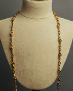 "Christian Dior" 80's-90's Gold tone chain necklace